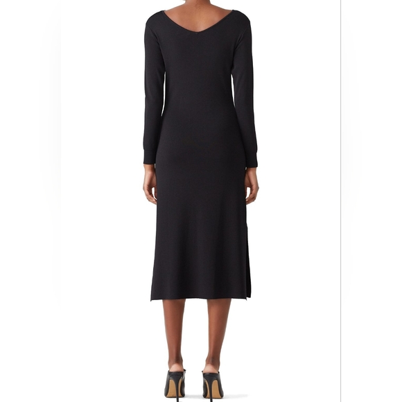 Charli Black Knit Vikki Midi Tie Waist Dress - Picture 2 of 10